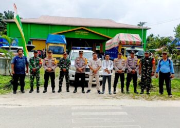 BKO Kawal Pengiriman Kotak Suara dan Hasil Perhitungan Suara Pemilu Tingkat PPK Tapung Hilir ke Gudang KPU Kab.Kampar