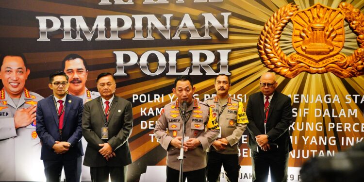 Kapolri Tekankan Persatuan-Kesatuan Modal Utama Wujudkan Indonesia Emas 2045 di Rapim Polri