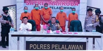 Kapolres Pelalawan Ungkap Keberhasilan Penangkapan Para Pengedar Narkoba dengan Total 5 Kilogram