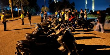 Operasi Penertiban Menjelang Ramadan, Satlantas Polres Pelalawan Jaring Puluhan Kendaraan Roda Dua