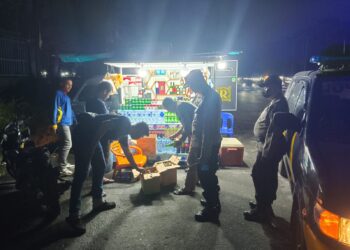 Cipkon KRYD Menjelang Memasuki Ramadhan, Polsek Senapelan Amankan Puluhan Miras