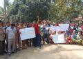 Ratusan Warga Didua Desa Blokir Pintu Masuk PT Tindaon Bujing Perusahaan Perkebunan Kelapa Sawit