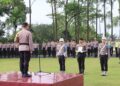 Upacara Pemberhentian Tidak Dengan Hormat (PTDH) Personil Polres Kuansing