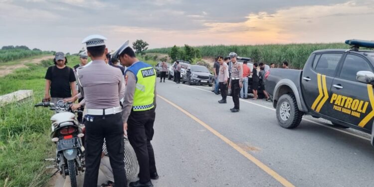 Polres Tulang Bawang Gelar Patroli Gabungan di Jalan Lintas Rawa Jitu PT BNIL
