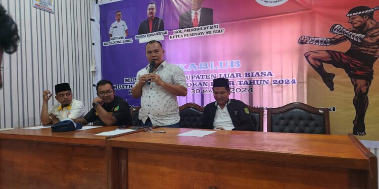 Jhonni Simanjuntak Terpilih Sebagai Ketua Cabor Muaythai Rohil