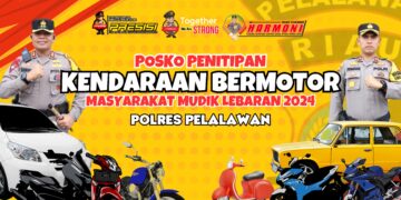 Ciptakan Rasa Aman Saat Mudik, Polres Pelalawan dan Jajaran Polsek Sediakan Penitipan Kendaraan Bermotor 