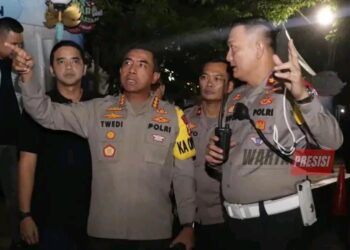 Turun Langsung Tinjau Pos Pengamanan Ops Ketupat Jaya, Kapolres : Siap Berikan Pelayanan Terbaik Bagi Pemudik