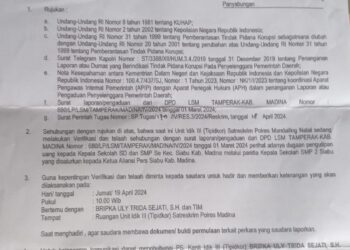 Dugaan Pungli APS di Siabu, Pelapor Besok Dipanggil Polres Madina