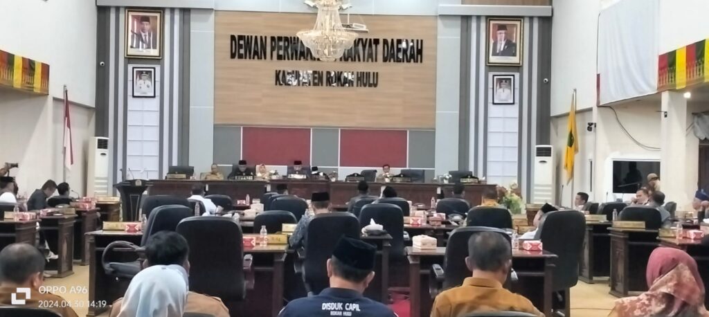 DPRD Rokan Hulu Rapat Paripurna Lapsus LKPJ Bupati T.A 2023 Dan Penutupan Pembukaan Masa Sidang