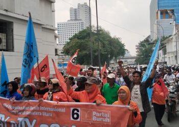 Exco Partai Buruh Sumut Gelar Aksi Simpati May Day 2024