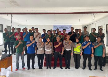 Satlantas Polres Pelalawan lakukan Edukasi tertib berlalu lintas kepada karyawan PT.ADEI Plantation