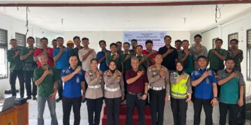 Satlantas Polres Pelalawan lakukan Edukasi tertib berlalu lintas kepada karyawan PT.ADEI Plantation