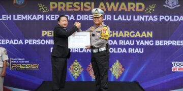 DIRLANTAS POLDA RIAU RAIH PRESISI AWARD DARI LEMKAPI