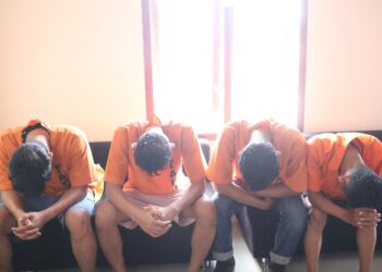 Unit PPA Satreskrim Polres Tulang Bawang Tangkap Empat Pelaku Kekerasan Seksual di Salah Satu Cafe