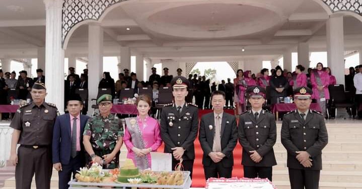 Bupati Rohil Hadiri Upacara Peringatan HUT Bhayangkara ke-78