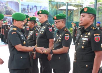Danrem 141/Toddopuli Pimpin Sertijab 2 Kasi dan 3 Dandim