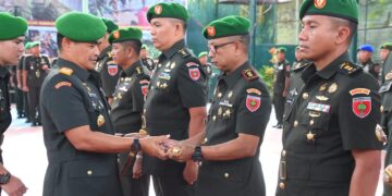 Danrem 141/Toddopuli Pimpin Sertijab 2 Kasi dan 3 Dandim