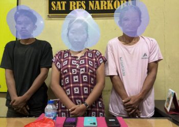 Dua Pria dan Seorang Ibu Rumah Tangga Diciduk Personil Sat Resnarkoba Polres Rohul Dalam Kasus Sabu Dengan BB 184,28 Gram