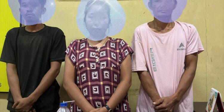 Dua Pria dan Seorang Ibu Rumah Tangga Diciduk Personil Sat Resnarkoba Polres Rohul Dalam Kasus Sabu Dengan BB 184,28 Gram