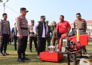 Polres Pelalawan Gelar Apel Kesiapsiagaan Pencegahan dan Penanggulangan Karhutla tahun 2024