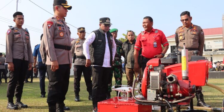 Polres Pelalawan Gelar Apel Kesiapsiagaan Pencegahan dan Penanggulangan Karhutla tahun 2024