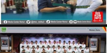 Pemkab Rohul Laksanakan Pengukuhan Paskibraka 2024 di Hall Islamic Centre