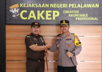 Kapolres dan Kejari Pelalawan sikaturahmi mempererat Sinergitas ciptakan Cooling System Pilkada serentak tahun 2024