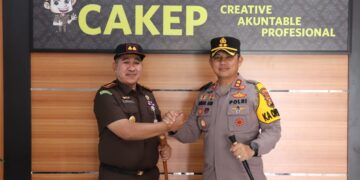 Kapolres dan Kejari Pelalawan sikaturahmi mempererat Sinergitas ciptakan Cooling System Pilkada serentak tahun 2024