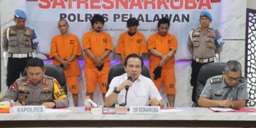 Polres Pelalawan Ungkap Jaringan Internasional Peredaran Narkoba, Amankan 5 Kg Sabu dan 1.870 Pil Ekstasi