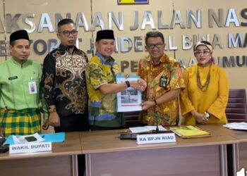 Wabup Pelalawan Husni Tamrin Bahas Penanganan Banjir dan Drainase dengan BPJN Riau