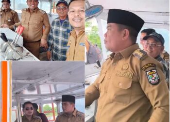 Silaturahmi dengan Mantan Bupati Harris, Bupati dan Wakil Bupati Pelalawan Tinjau Wisata Danau Tajwid