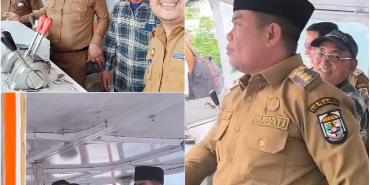Silaturahmi dengan Mantan Bupati Harris, Bupati dan Wakil Bupati Pelalawan Tinjau Wisata Danau Tajwid