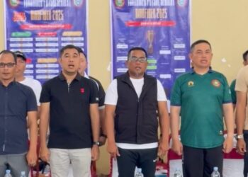 Bupati Pelalawan Buka Turnamen Futsal Serikat Riau Fiber