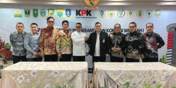Rakor Dengan KPK RI, Bupati H Zukri SM Komitmen Wujudkan Tata Kelola Pemerintahan yang Bersih