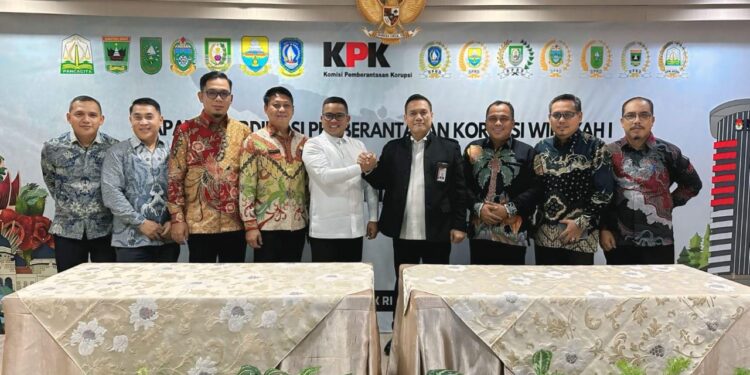 Rakor Dengan KPK RI, Bupati H Zukri SM Komitmen Wujudkan Tata Kelola Pemerintahan yang Bersih
