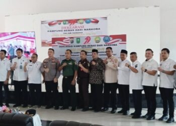 Deklarasi Kampung Bebas Narkoba, Pemkab Pelalawan Dukung Penuh Upaya Polres Menuju Lingkungan Bersih dan Produktif