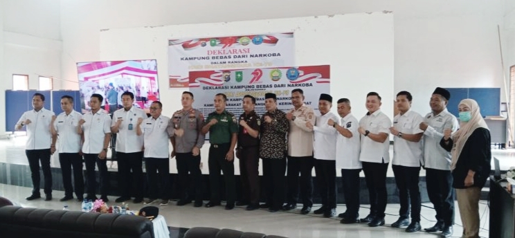 Deklarasi Kampung Bebas Narkoba, Pemkab Pelalawan Dukung Penuh Upaya Polres Menuju Lingkungan Bersih dan Produktif
