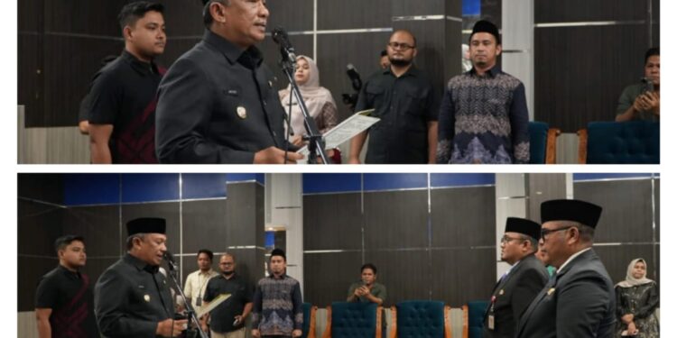 Bupati Lantik Pejabat Eselon di Rohul: Posisi Sekda Rohul Sementara Akan Ditunjuk PLH