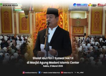 Pemerintah Kabupaten Rokan Hulu Gelar Shalat Idul Fitri 1447 H di Masjid Agung Islamic Center