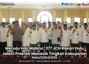 Menuju Haji Mabrur, 377 JCH Rokan Hulu Jalani Praktek Manasik Tingkat Kabupaten