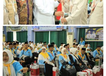 Penuh Haru, Bupati Anton Lepas 191 Jemaah Calon Haji Rohul di Embarkasi Batam