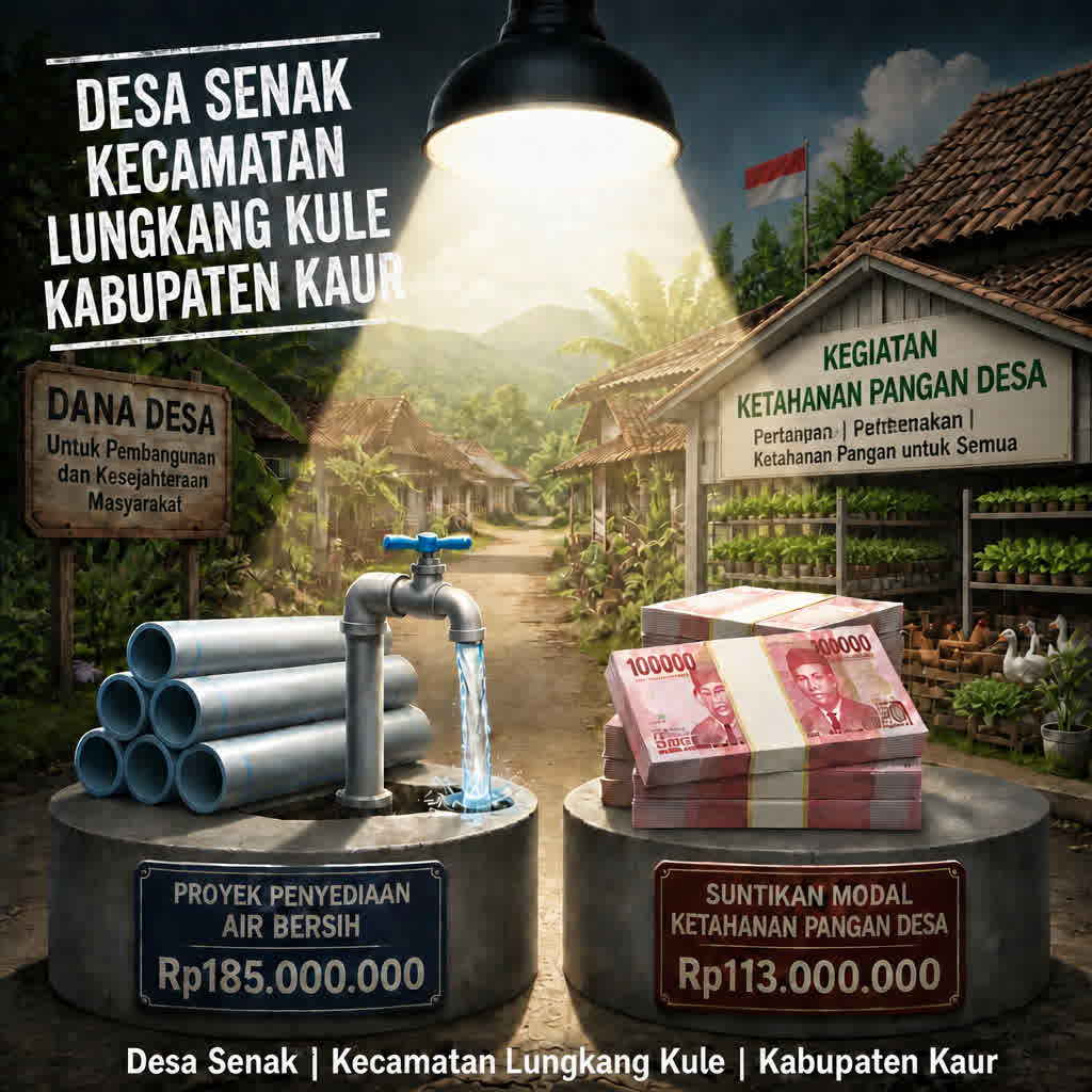 Dana Desa Senak di Bawah Sorotan: Rp185 Juta Air Bersih hingga Rp113 Juta Penyertaan Modal
