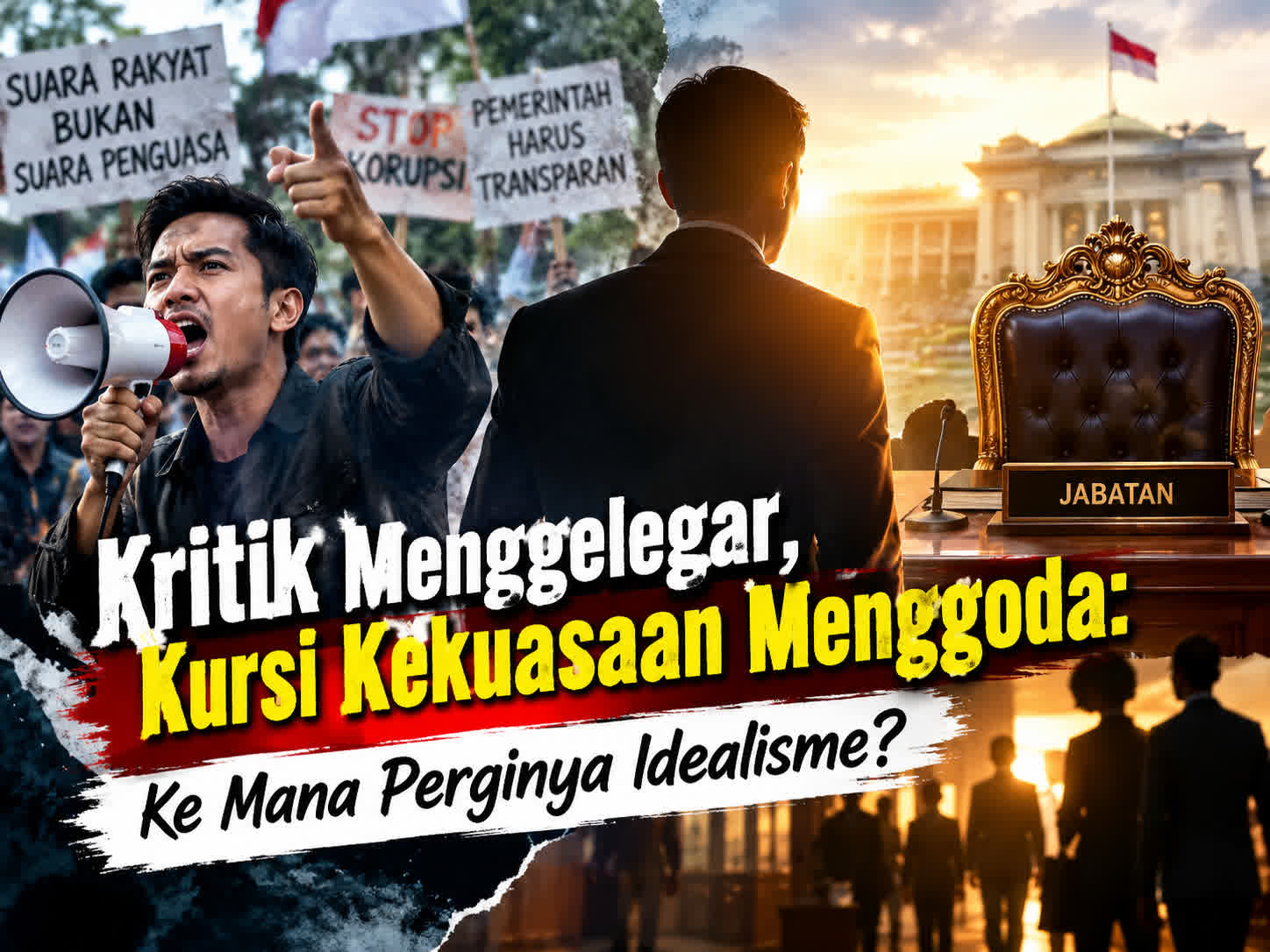 Kritik Menggelegar, Kursi Kekuasaan Menggoda: Ke Mana Perginya Idealisme?